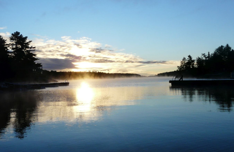 Lake view at Fishing at Wolseley Lodge.