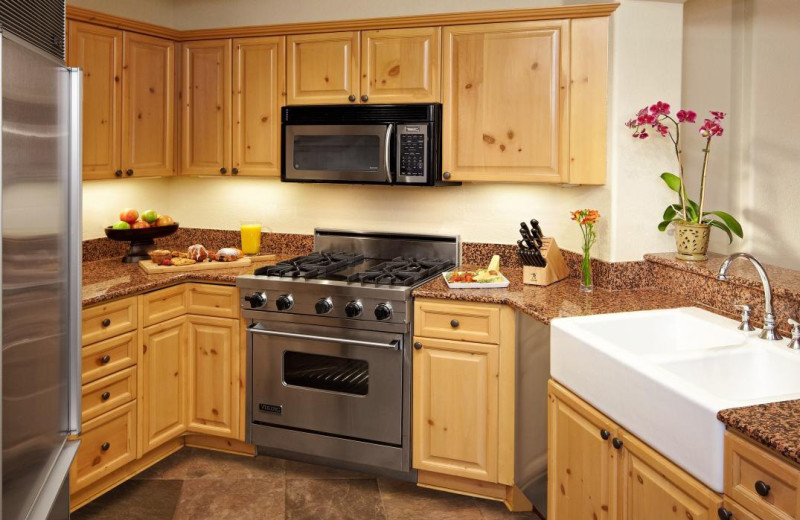 Guest kitchen at Fairmont Heritage Place, Franz Klammer Lodge.