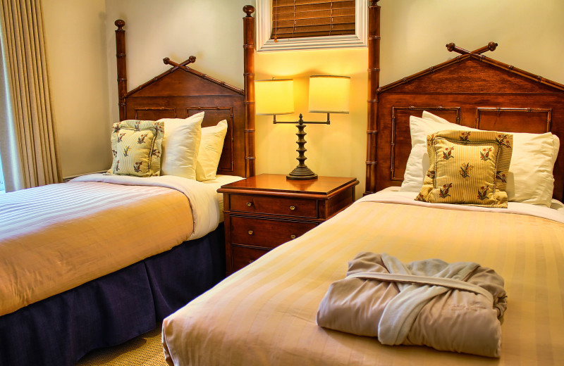 Guest bedroom at Poets Cove Resort & Spa.