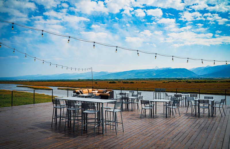 Patio at Teton Valley Lodge.