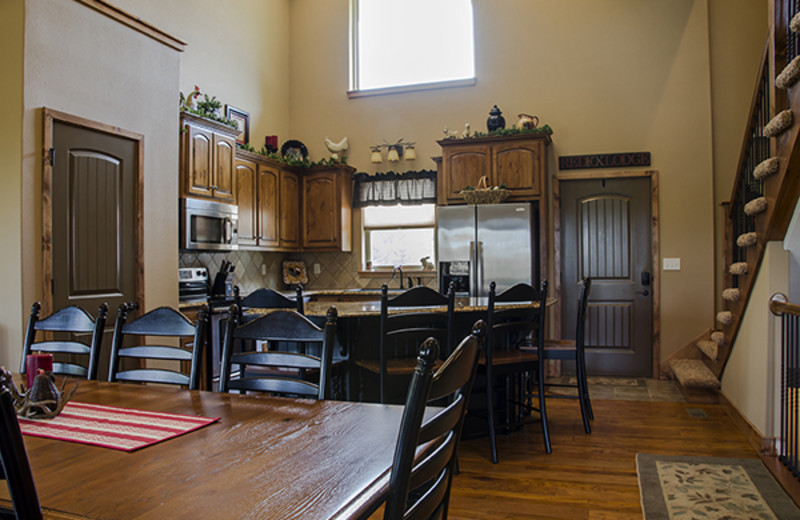 Rental kitchen at Branson Vacation Houses.