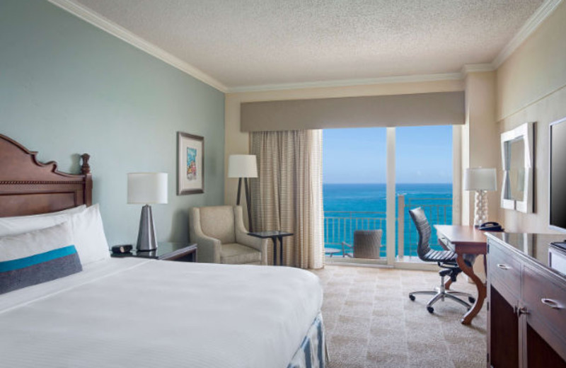 Guest room at Marriott San Juan Resort and Stellaris Casino.