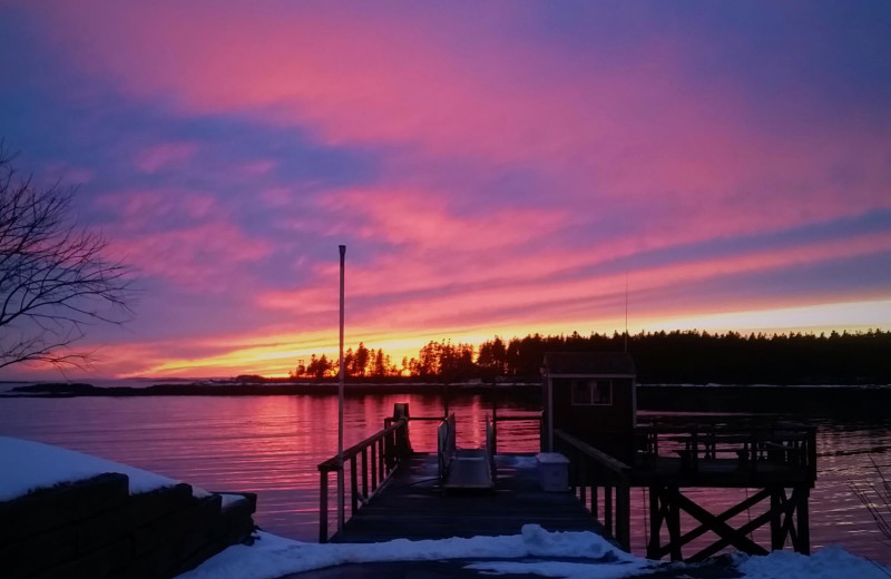 Winter at Sebasco Harbor Resort.
