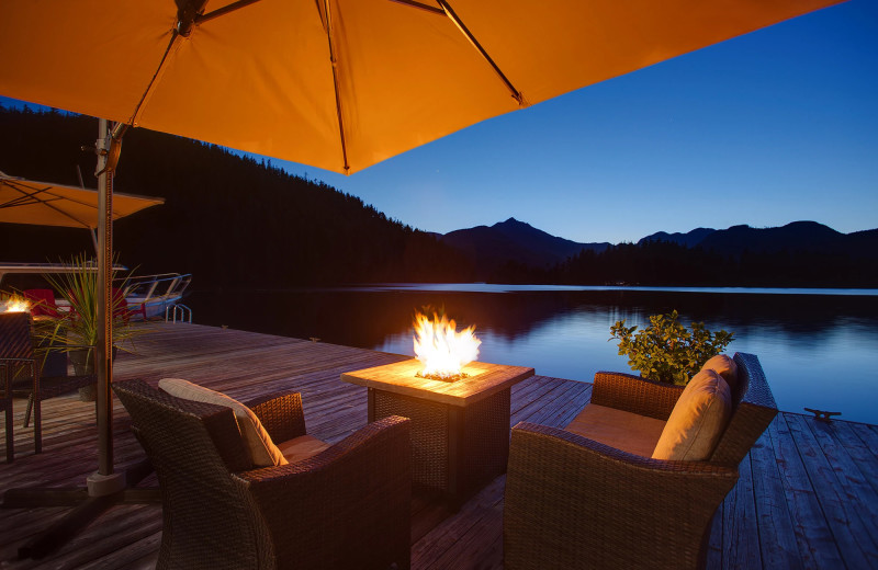 Patio at Nootka Wilderness Lodge.
