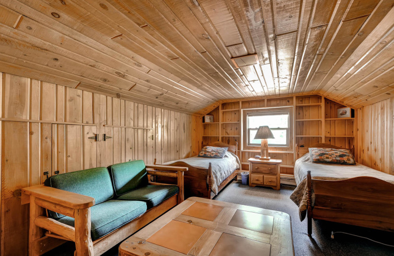 House bedroom at Colorado Bear Creek Cabins.