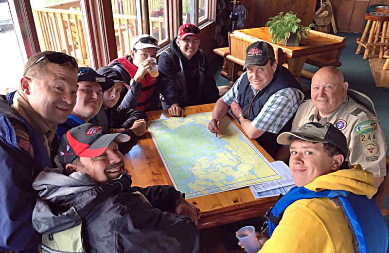 Group at Zup's Fishing Resort and Canoe Outfitters.