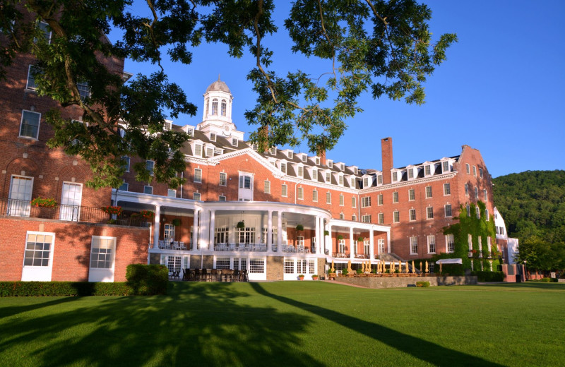 Exterior view of The Otesaga Resort Hotel.