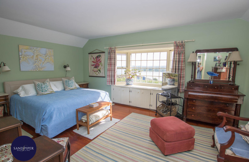 Rental bedroom at Sandpiper Rentals.