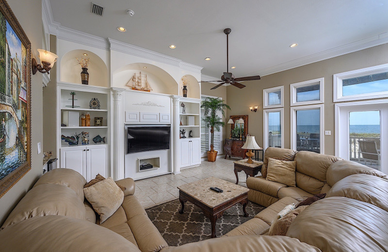 Rental living room at Sunset Properties.