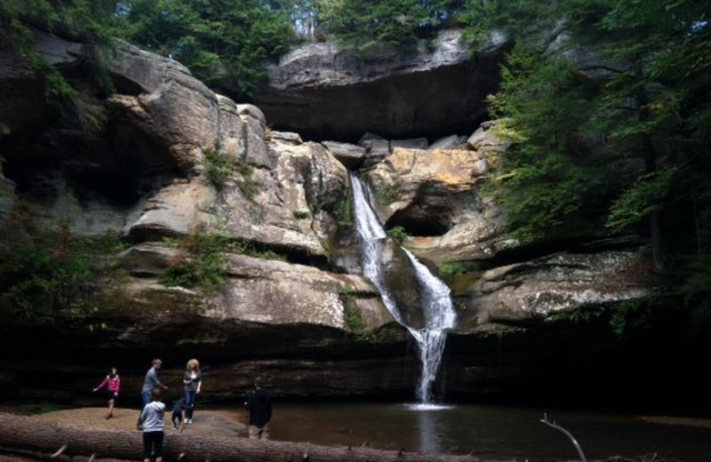 Waterfall near Cabins in Hocking.