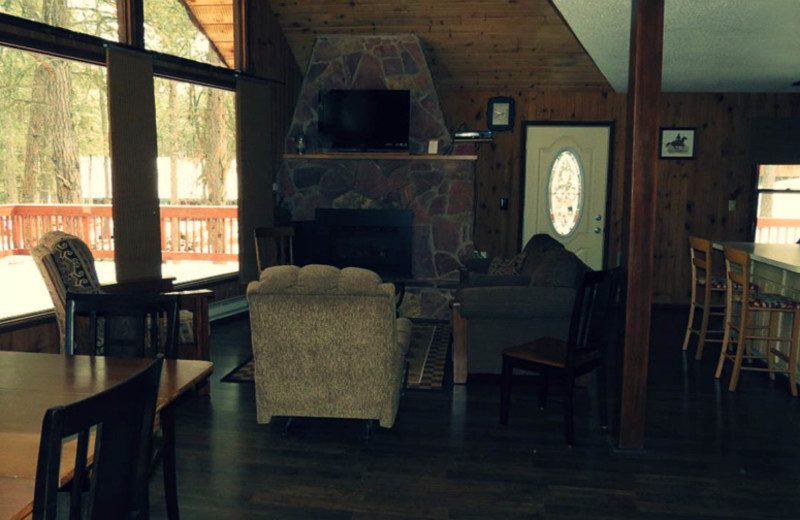 Rental living room at Edelweiss Mountain Lodging.