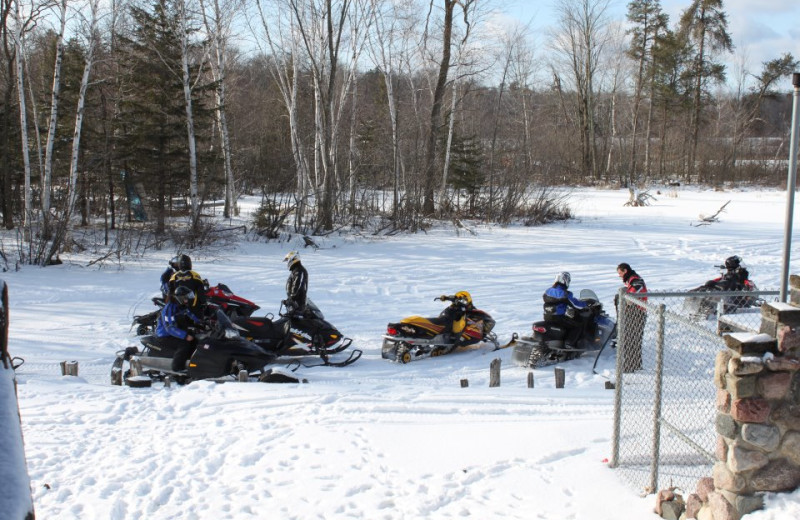 Winter activities at Popp's Resort.