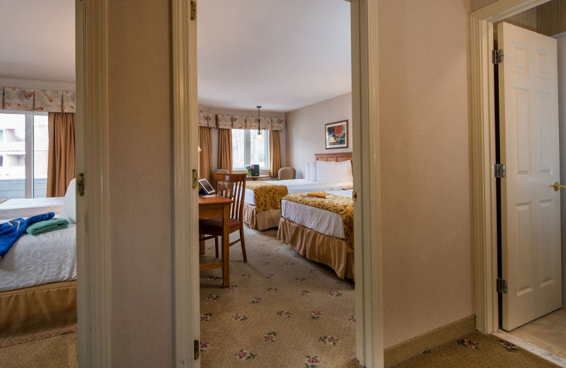 Guest room at The Meadowmere Resort.