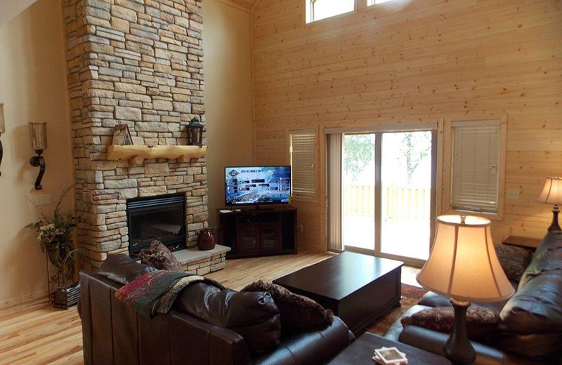 Villa living room at Wilderness Resort Villas.