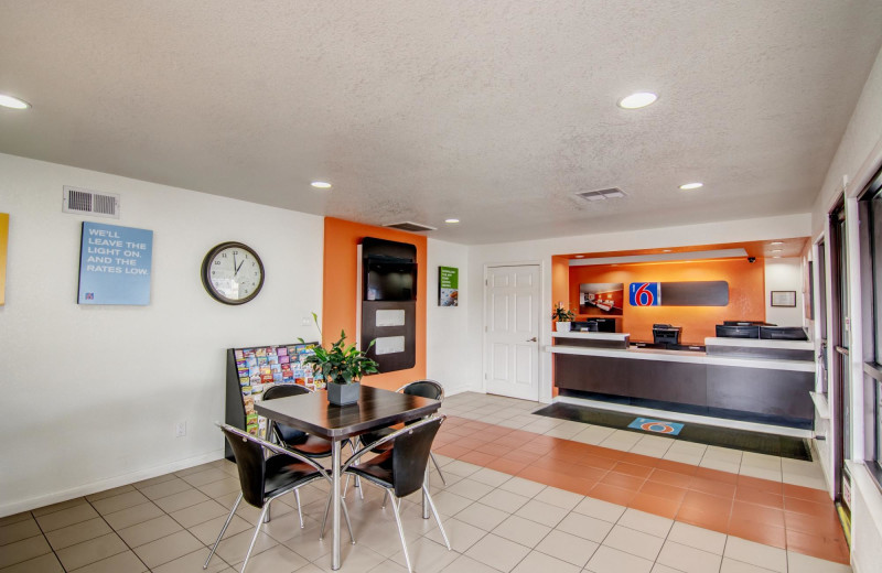 Lobby at Motel 6 Manteca.