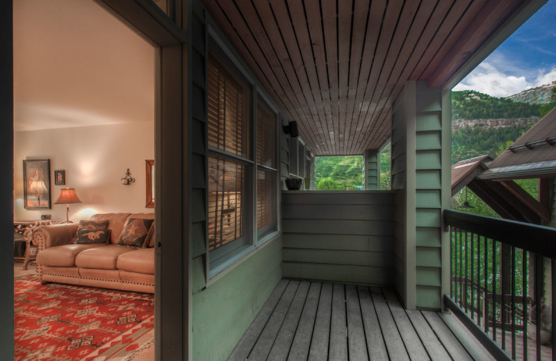 Rental balcony at Accommodations in Telluride.