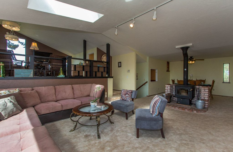 Rental living room at Trinidad Retreats.