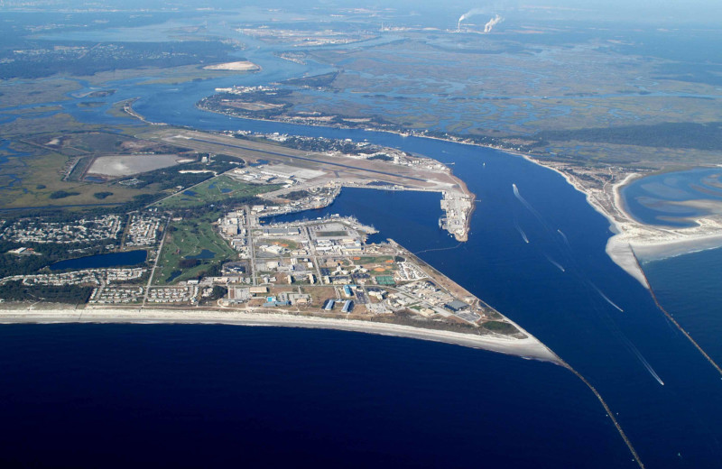 Aerial view of island at Amelia Island Rentals, Inc.