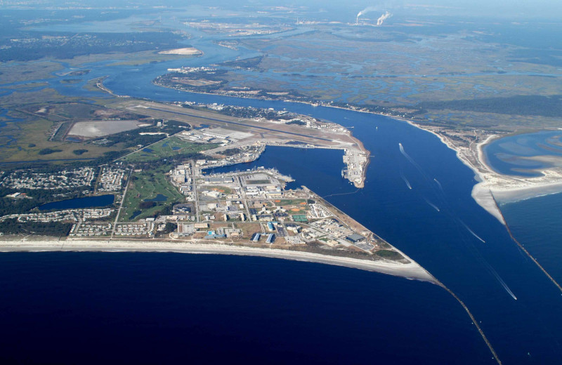 Aerial view of island at Amelia Island Rentals, Inc. 