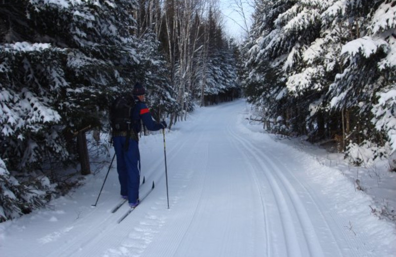 Cross country skiing at Cascade Lodge.