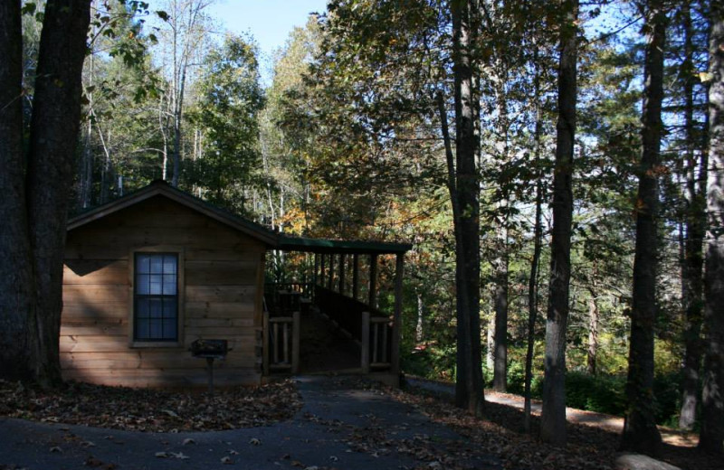 Cabin exterior at Big Bear Log Cabins.