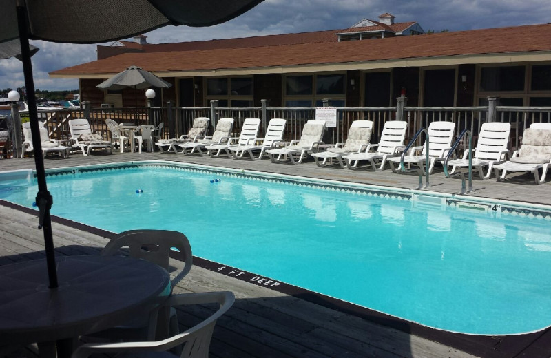 Outdoor pool at Boardwalk Motel.