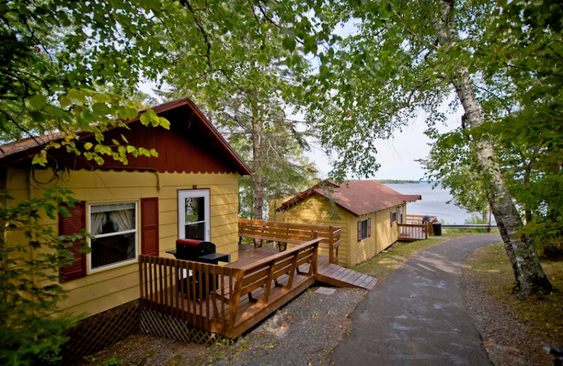 Resort cabins at Kabetogama Lake Association.