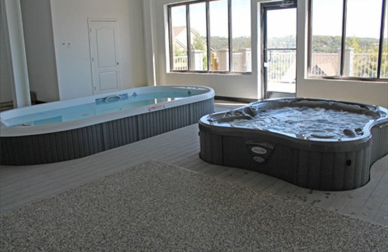 Indoor pool at Treehouse on the Lake.