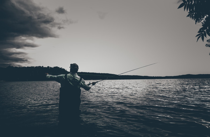 Fishing at Kavanaugh's Sylvan Lake Resort.