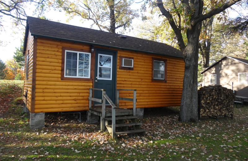 Exterior view of cabin at Twin Oaks Resort & RV Park.