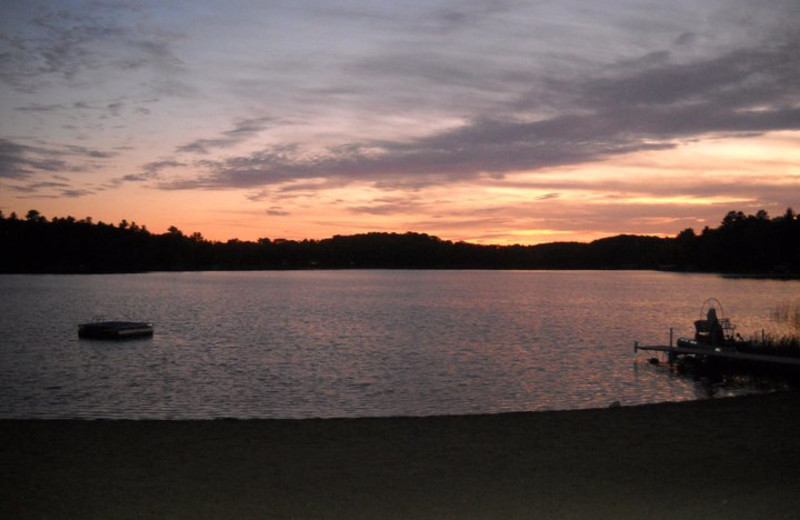 Sunset on the lake at Wilderness Resort Villas.