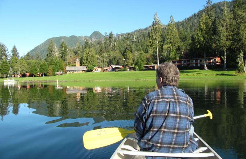 Canoeing at Rain Forest Resort Village.