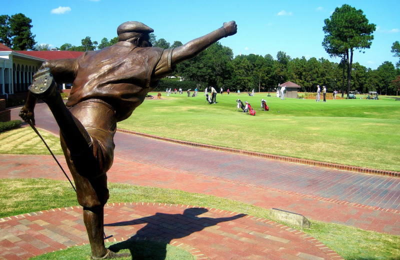 Golf statue at Pinehurst Resort.
