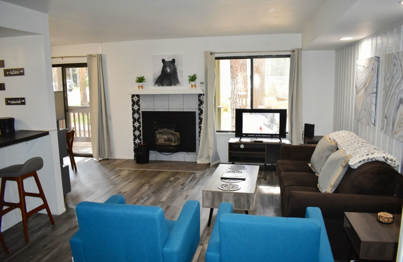 Rental living room at Seasons 4 Condominium Rentals.