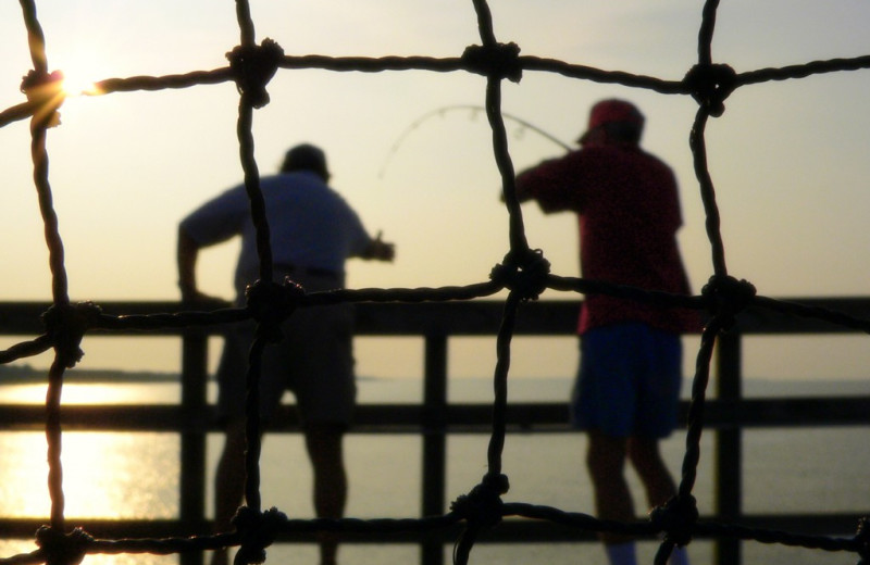 Fishing at Oak Island Accomodations.