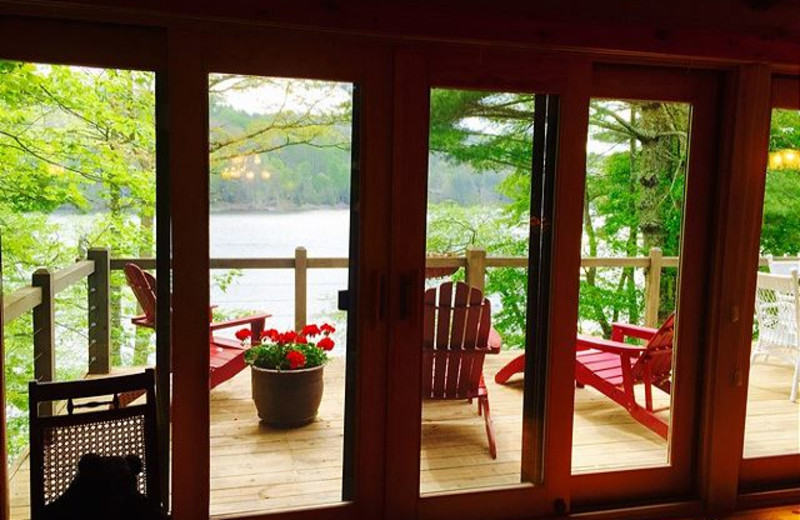 Rental deck at Mountain Lake Rentals.