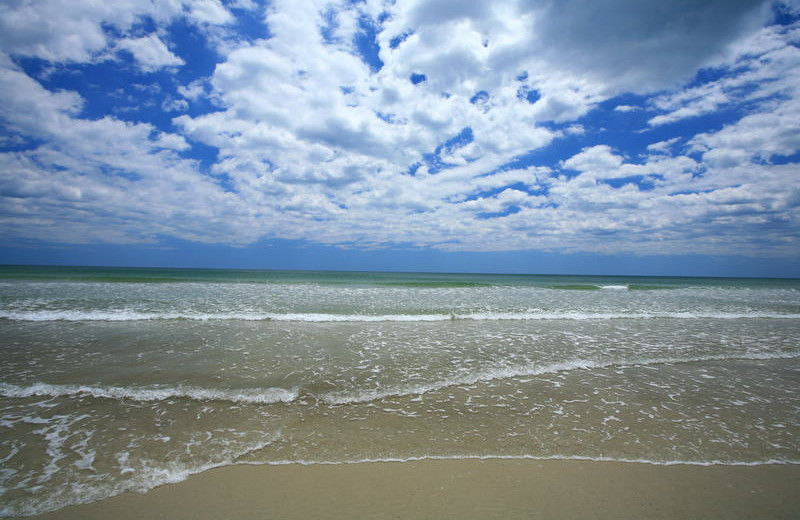 Ocean waves at Holiday Isle Oceanfront Resort. 