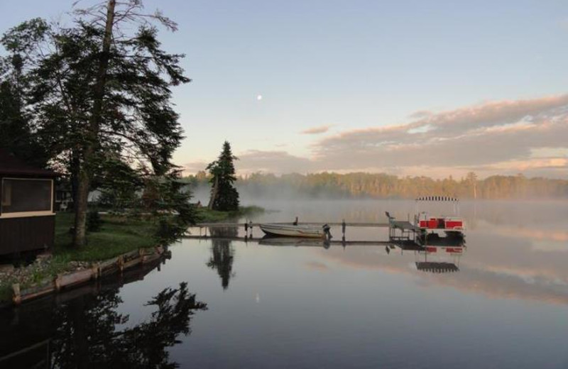 Fishing at Evergreen Lodge.
