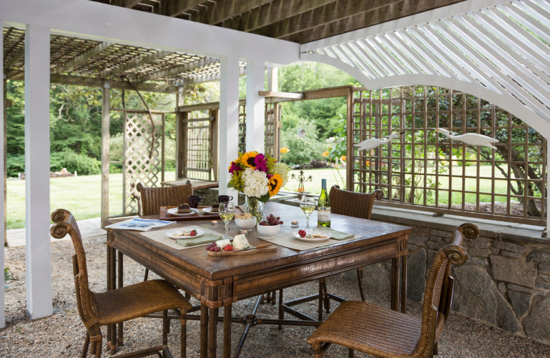 Patio at Abbey's Lantern Hill Inn.