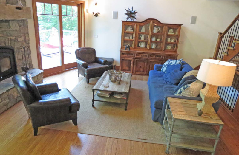 Rental living room at All-Season Cottage Rentals.