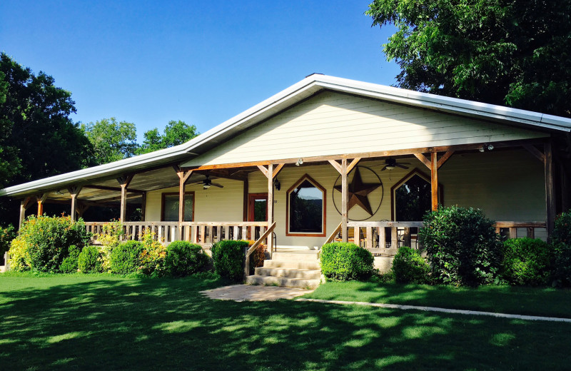 Lodge exterior at Heart of Texas Lake Resort.