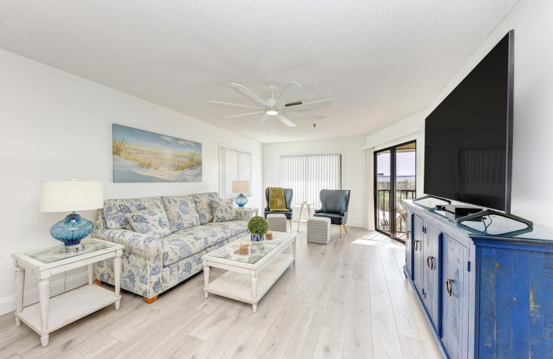 Rental living room at Anna Maria Island Beach Rentals, Inc.