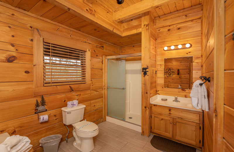 Bathroom at American Patriot Getaways - Livin' Simple.