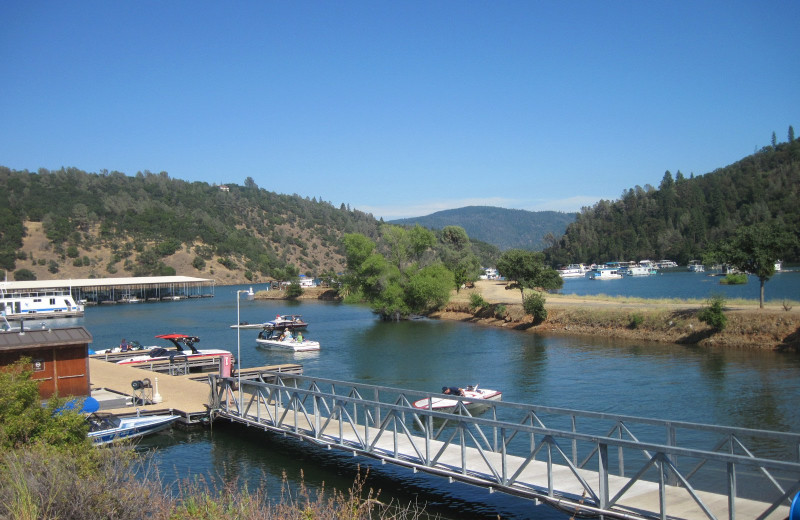 The marina at Lake Oroville.