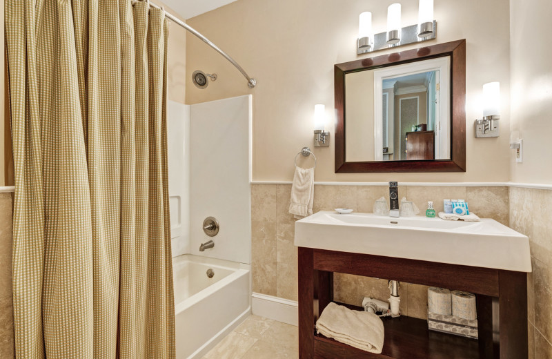 Bathroom at Kent Manor Inn.