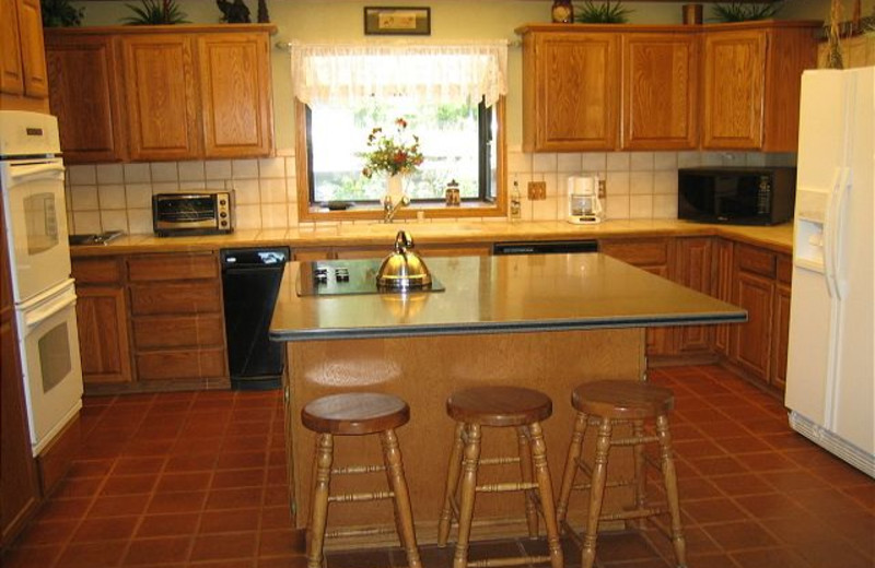 Cabin kitchen at Idaho Cabin Keepers.