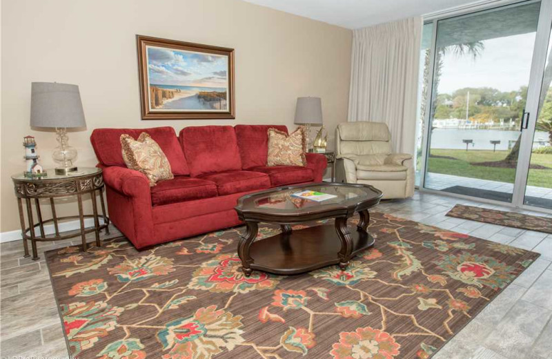 Living room at Holiday Isle Properties - Dolphin Point 103B.