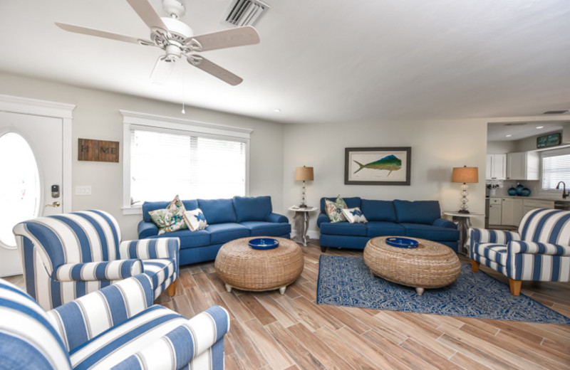 Rental living room at Siesta Key Luxury Rental Properties.