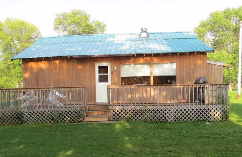 Cabin exterior at Evergreen Resort.