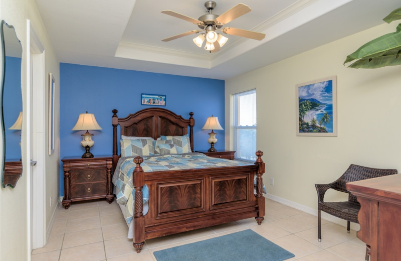 Rental bedroom at Padre Getaways.